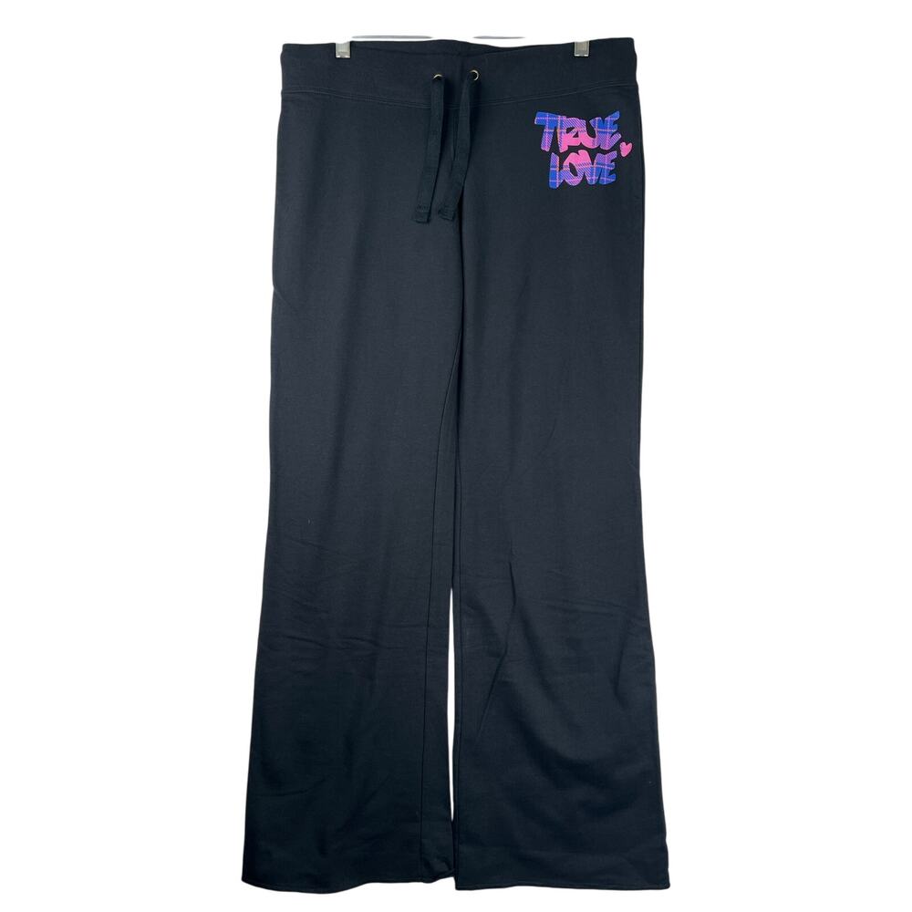 Derek Heart True Love pull on lounge pants, black, size L, EUC